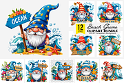 Beach Gnome Summer PNG Bundle, a Graphic by Clipart Studio (Thumbnail 1 of 12)