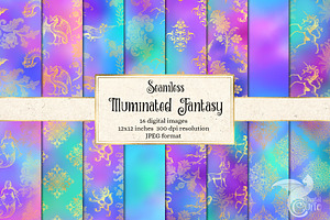 Illuminated Fantasy Digital Paper