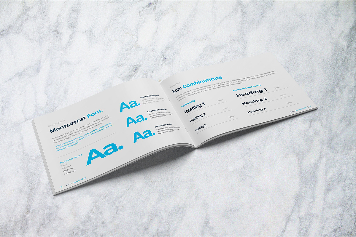 Brand Manual Landscape Brochure, a Brochure Template by BumbleGraph Studio (Photo 7 of 15)