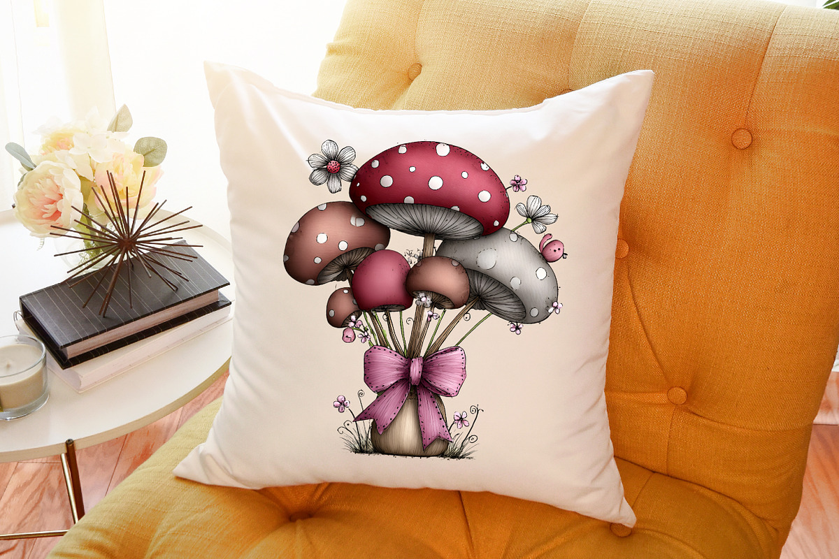 Watercolor Whimsical Mushroom Clipar, an Illustration by Sublimation Artist (Photo 6 of 6)