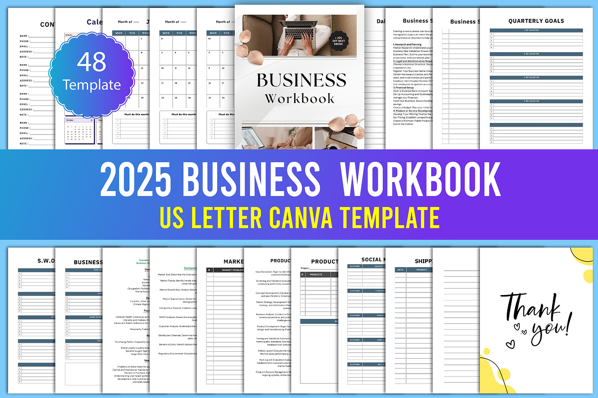 2025 Business Workbook Interior, a Print Template by Designmela01 (Photo 1 of 5)