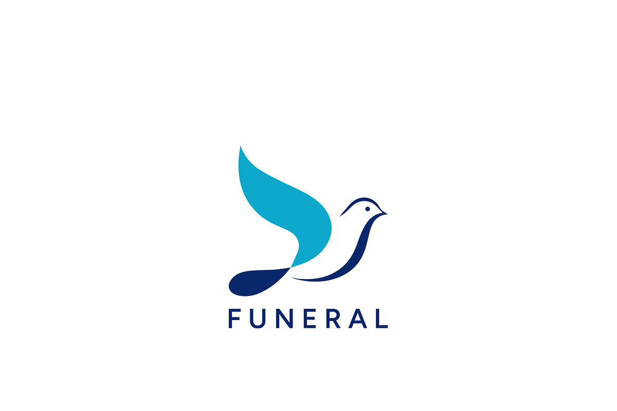 Modern Funeral Dove Logo Design, a Branding & Logo Template by HueNestify (Photo 1 of 3)