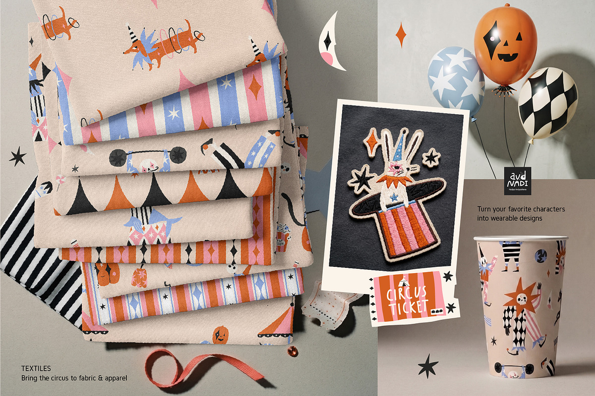 Halloween Circus Collection, a Seasonal Illustration by avdnadi (Photo 8 of 11)