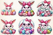 easter bunny peeking Clipart, an Illustration by DreamArtGraphic (Thumbnail 5 of 5)
