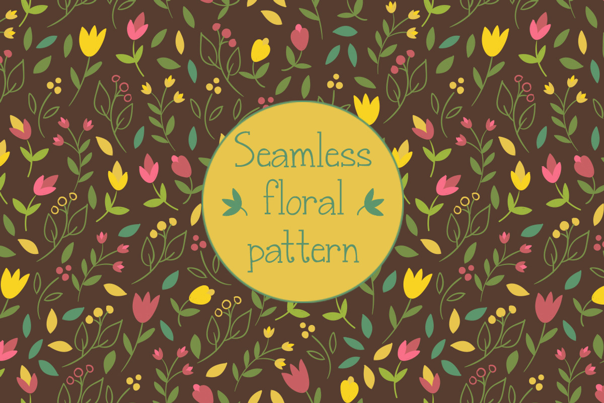 Hand Drawn Seamless Floral Pattern, a Pattern Graphic by wowpatterns (Photo 1 of 4)