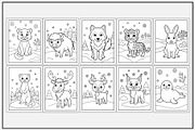 Winter Animals Coloring Pages Vol 2, an Animal Illustration by Lamia Emad (Thumbnail 3 of 5)