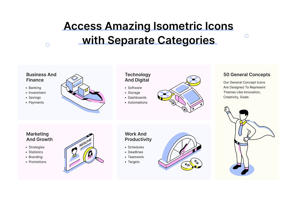 250 Universal Isometric Icons, an Object Illustration by Prosymbols (Photo 6 of 13)