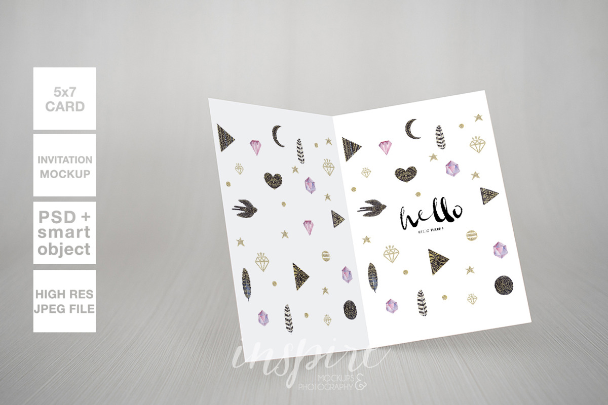 5x7 Card/Invitation Nordic Mockup, a Print Template by Inspire Mockups (Photo 7 of 10)