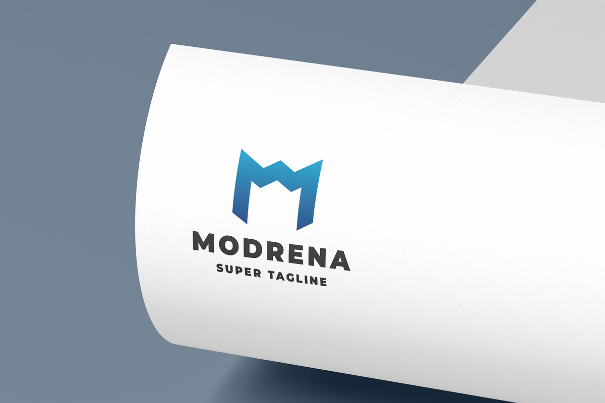 Modrena Geometric M Logo, a Branding & Logo Template by Design_Planet (Photo 2 of 2)