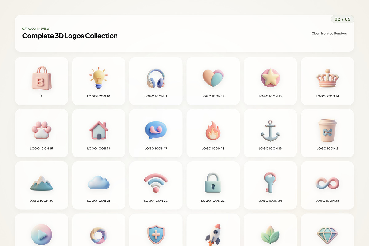 3D Logo Icons, an Emoji Icon by River Visual (Photo 2 of 5)