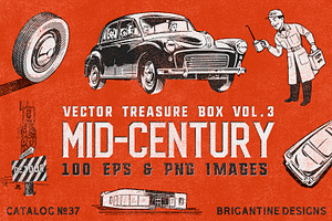 100 Retro Illustrations - Vol.3