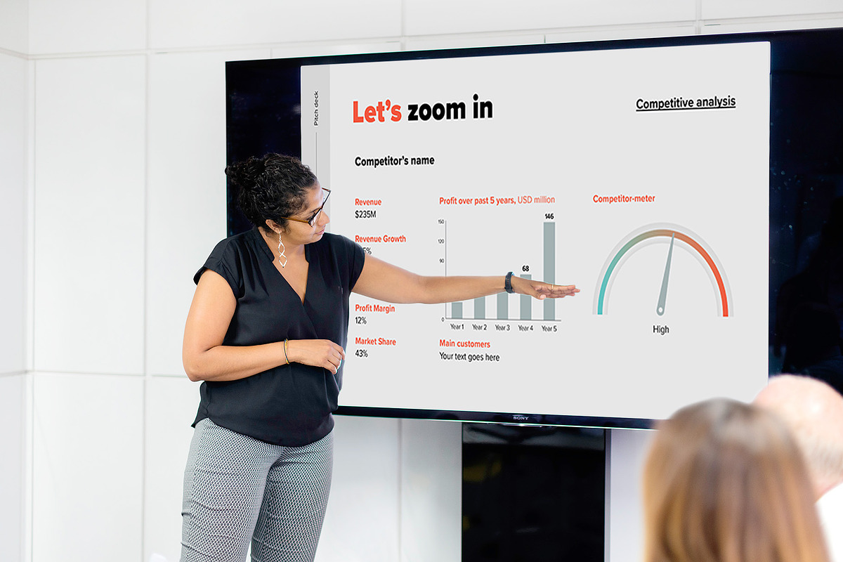 Modern Pitch Deck Presentation, a Presentation Template by Grafvish (Photo 2 of 7)