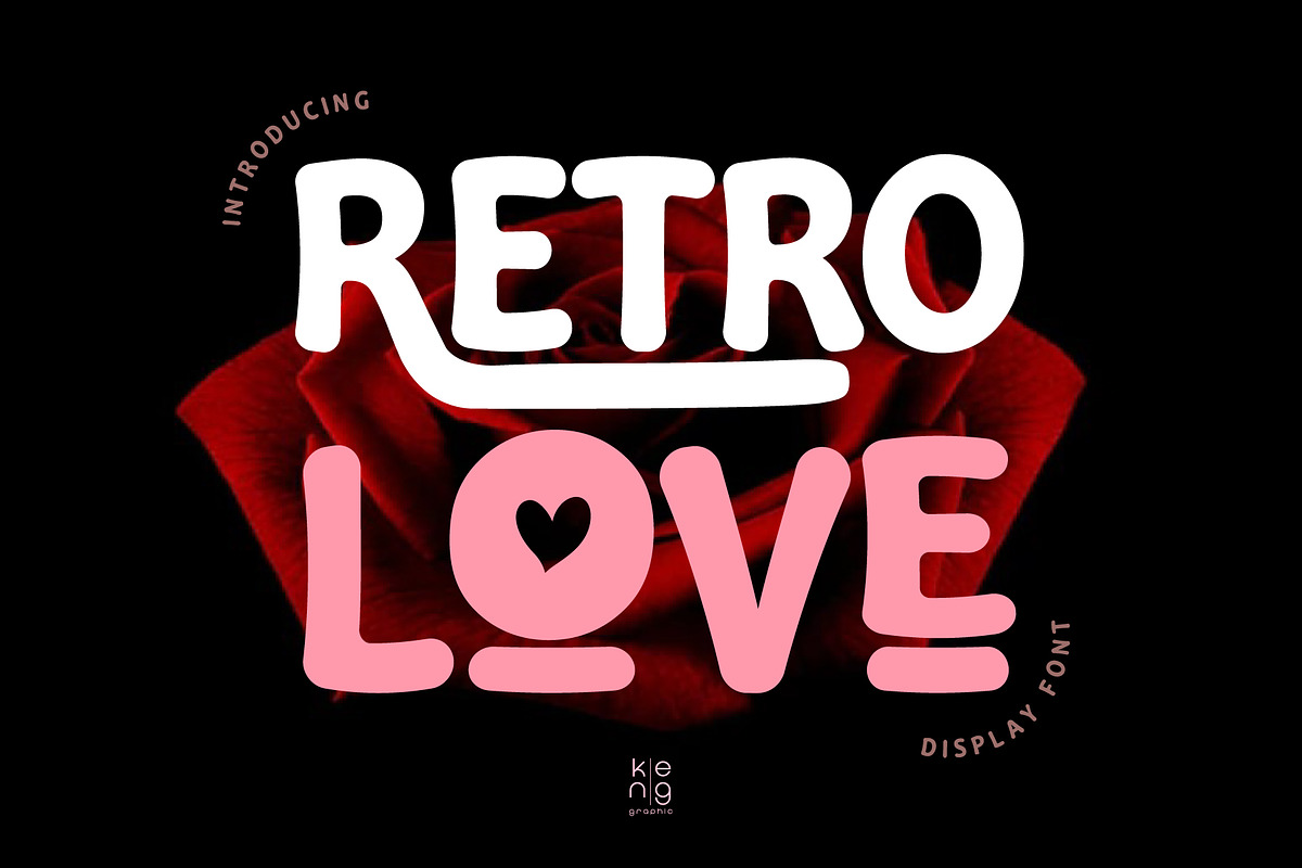 Retro Love Font, a Handwritten Font by KengGraphic (Photo 1 of 8)