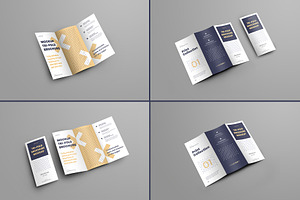 Mockups Leafleat DL Trifold Brochure