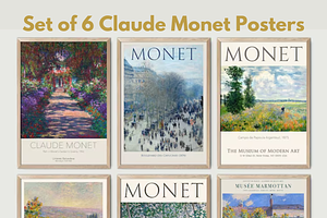 Set Of 6 Claude Monet Posters