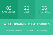 166 Hotel & Relaxation Flat Icons, an Outline Icon by IconBunny (Thumbnail 3 of 6)