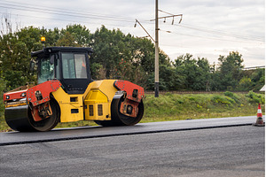 Single roller machine near cone at, an Industrial Photo by volodymyrshtun13795