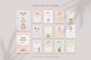 2021 Wall Calendar Cute Illustration, a Templates & Theme by Kalstud (Thumbnail 3 of 8)