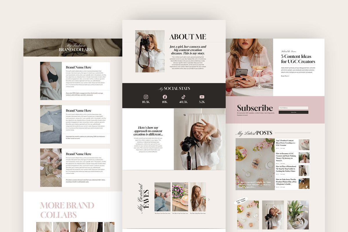 BELLINI UGC | Wix Website Template, a Wix Template by Fourteen Creative Co. (Photo 3 of 8)