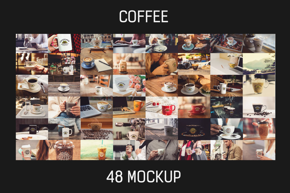48 Coffee Mockup, a Cups & Container Mockup by Walentin (Photo 1 of 50)