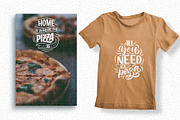 Pizza Lettering Quotes, a Decorative Illustration by Artlana (Thumbnail 2 of 3)