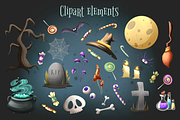 Magic Pumpkins Halloween Clipart, an Illustration by Samnay Arts (Thumbnail 6 of 10)