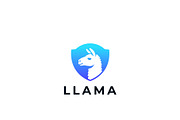 Modern Llama Logo with Shield, a Branding & Logo Template by HueNestify (Thumbnail 1 of 3)