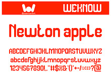 Newton apple font