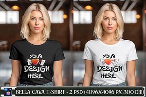 Bella Canvas 3001 T-shirt Mockup PSD