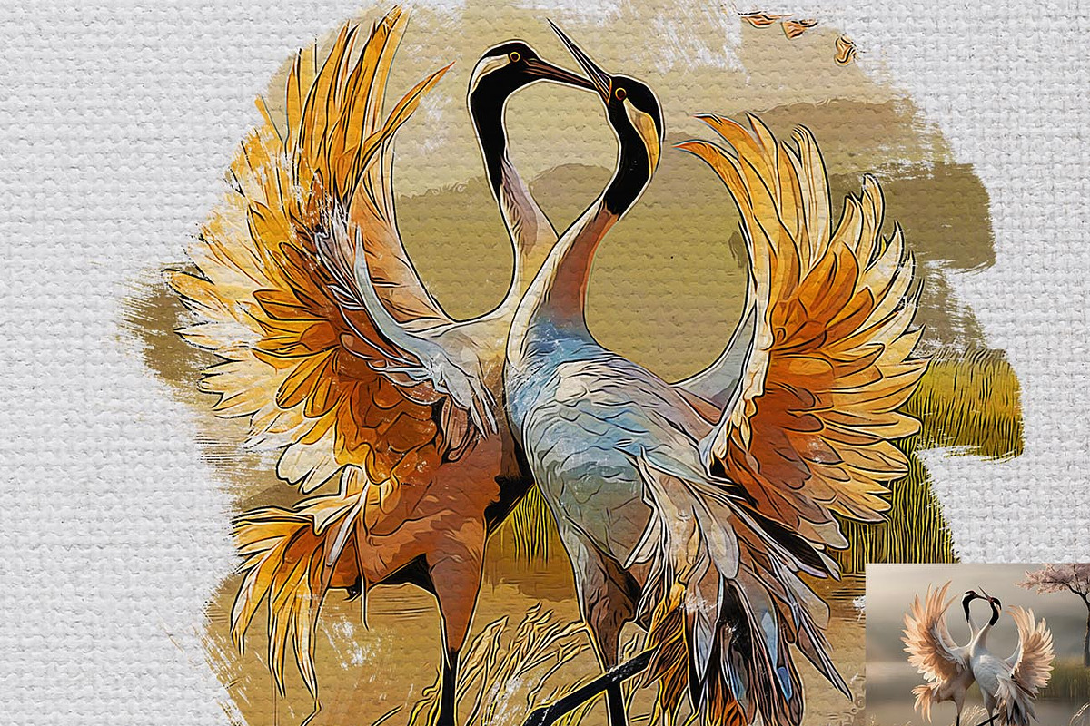 Real Oil Paint Canvas FX Photoshop, an Action Add-On by Studio Retouch (Photo 15 of 17)