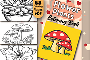 Flower Plants Bold & Easy Coloring, an Animal Illustration by Design Home (Thumbnail 1 of 4)