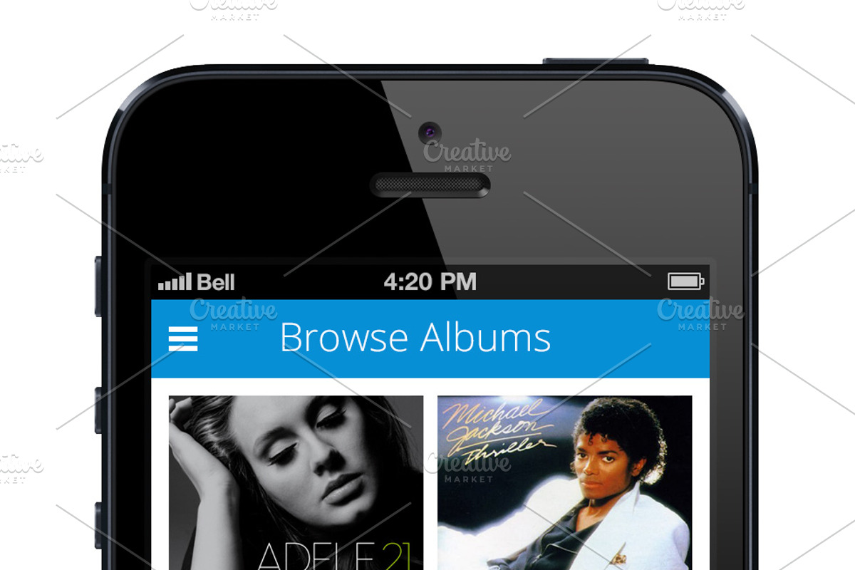 -%60 iPhone App Template. Blue., an App Template by UI Store (Photo 5 of 5)