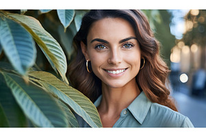A portrait of a young woman smiling, a Beauty & Fashion Photo by Igor Tichonow