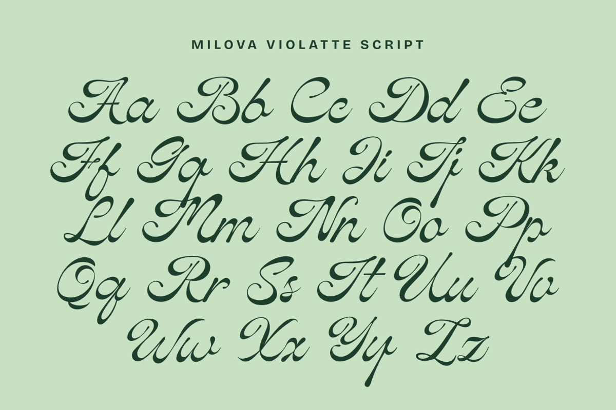 Milova Violatte, a Font by zeenesia (Photo 15 of 16)