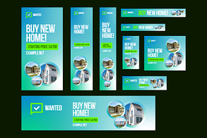 Buy New Home Web Banner Ads Set