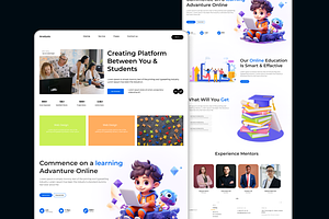 Education Website Landing Page, an UI Kit Template by Hammad Arif