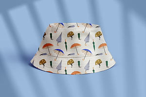 Umbrellas From Rain Seamless Pattern