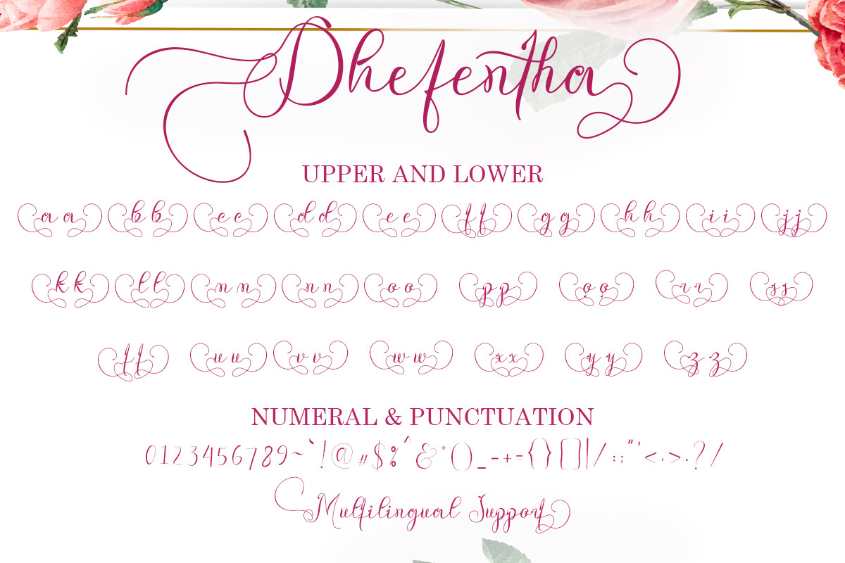 Dhefentha, a Script Font by Yoga Letter (Photo 9 of 9)
