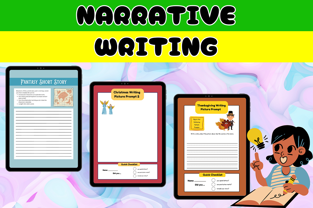 Narrative writing prompts paragraph, a Templates & Theme by Premium Digital Templates (Photo 2 of 5)