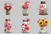 Spring Flowers Jar Clipart, an Illustration by Sublimation Artist (Thumbnail 3 of 7)