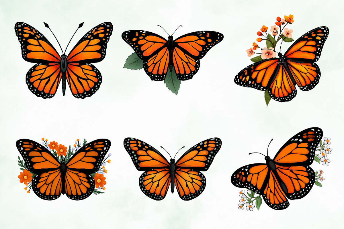 Whimsical Summer Monarch Butterflies, an Animal Illustration by Creative Art (Photo 2 of 8)