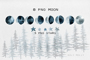 The Trees. Watercolor set., a Decorative Illustration by Noli Molly Store (Thumbnail 5 of 8)