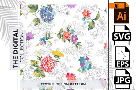 Seamless Floral Pattern in vector.