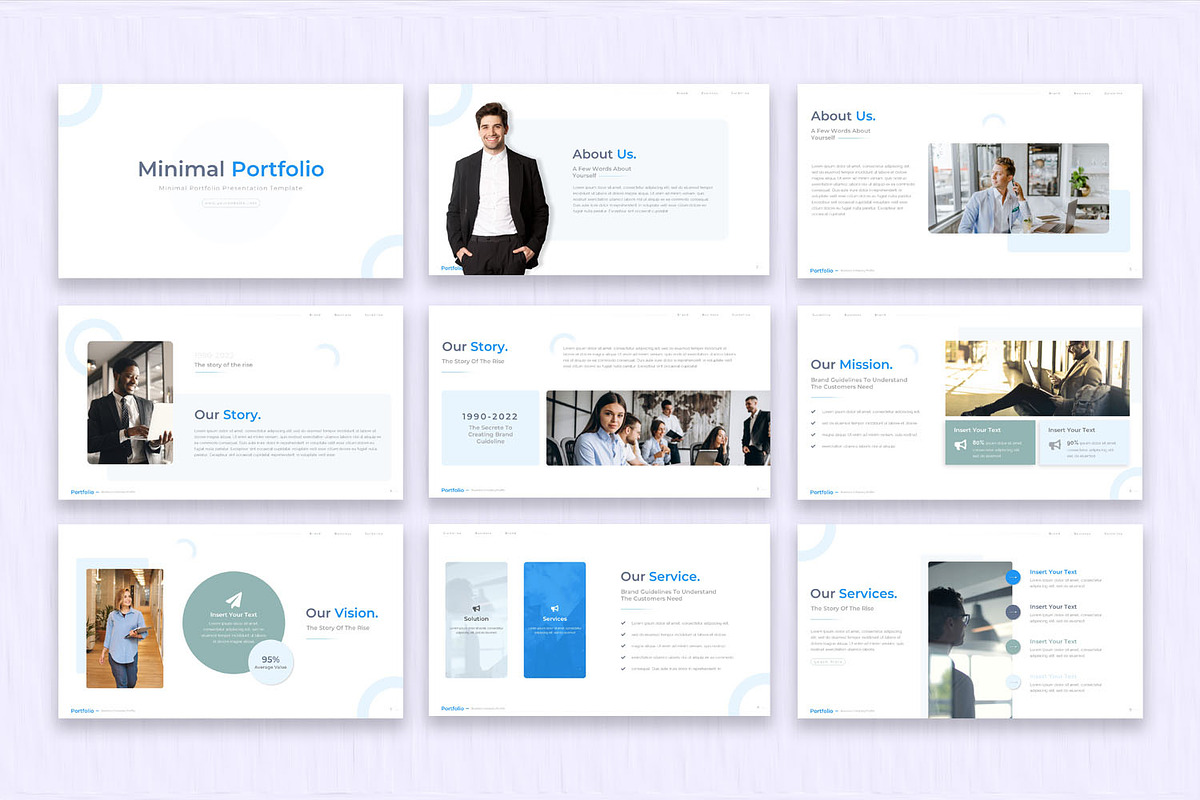 Minimal Portfolio Presentation Slide, a Presentation Template by SlideStack (Photo 2 of 5)