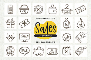 Sale & Discount Icons SVG Pack, an Outline Icon by insemar