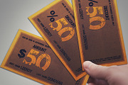 Multipurpose retro gift voucher, a Card Template by Tzochko (Thumbnail 3 of 5)