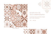 Azulejos in Mocha tones. Watercolor, a Decorative Illustration by Liliia Polos Illustration (Thumbnail 7 of 10)