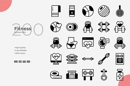 Fitness Duotone Icons, a Duotone Icon by Bloodline