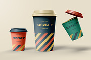 Take Away Paper Coffee Cup Mockups, a Cups & Container Mockup by dpi (Thumbnail 15 of 24)