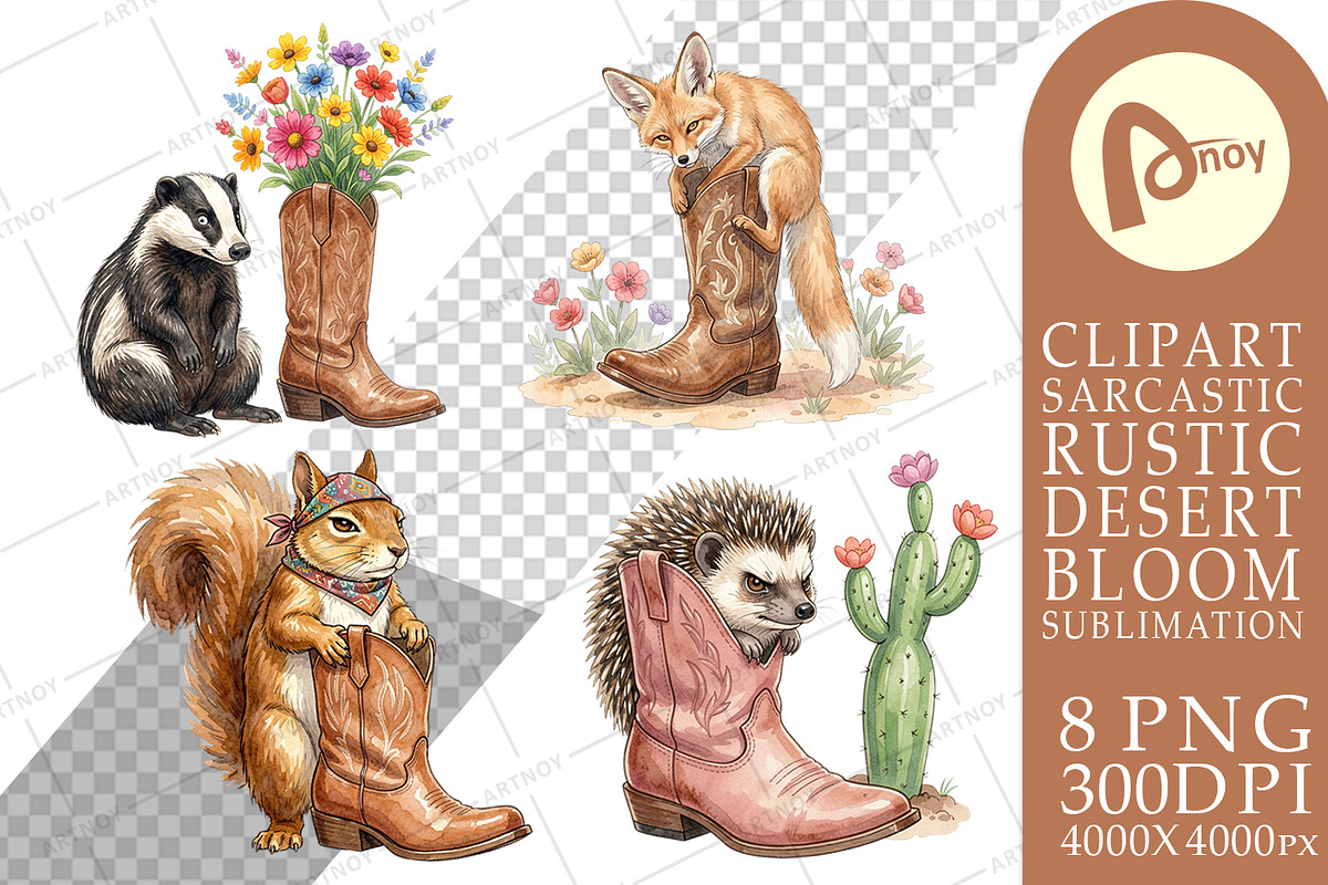 Sarcastic Desert Animal Sublimation, an Animal Illustration by Artnoy (Photo 15 of 18)